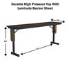 Correll Rectangle Panel Leg Folding Seminar Training Table, 18" X 60" X 29", High Pressure Laminate Top SP1872PX-15